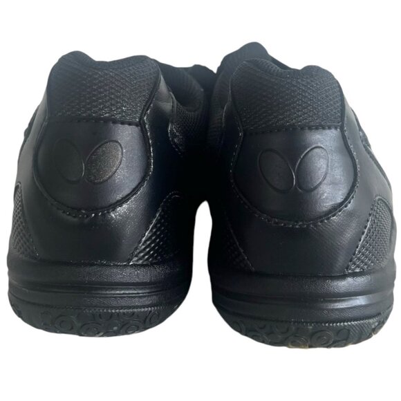 BUTTERFLY Lezoline Low Top Tennis Shoes US 12 EU 49 Black Leather Ping Pong - Picture 6 of 10
